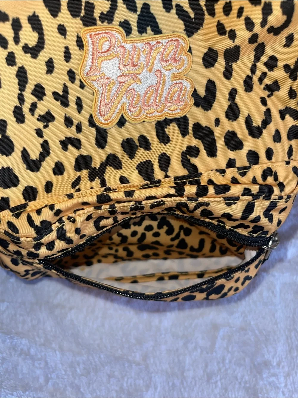 Puts Vida Leopard Print Kids Backpack in Brown, Yellow-Gold and Black